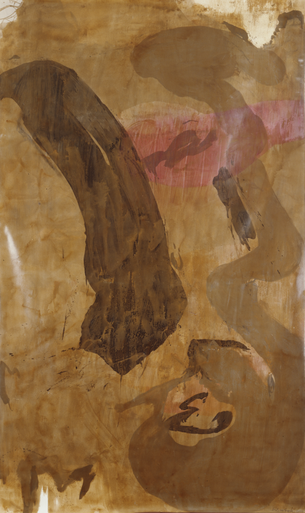 Walter Urbach<br />Papaver<br />Rollbild<br />Lacklasur, Ölpastell auf Leinwand 330 x 200cm<br />(Kunstmuseum Bonn)"