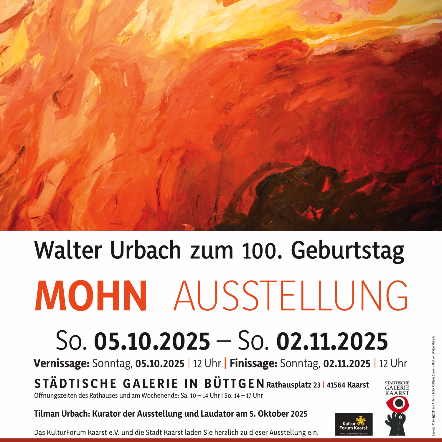Einladungskarte Walter Urbach zum 100. Geburtstag